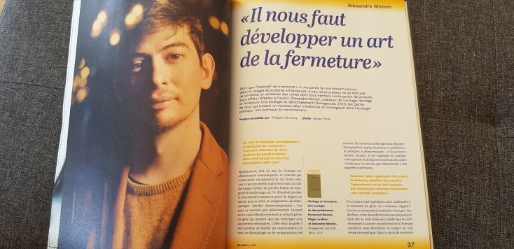 Interview d'Alexandre Monnin dans Socialter n°50